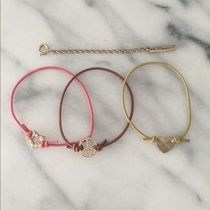 BCBG layering bracelets
